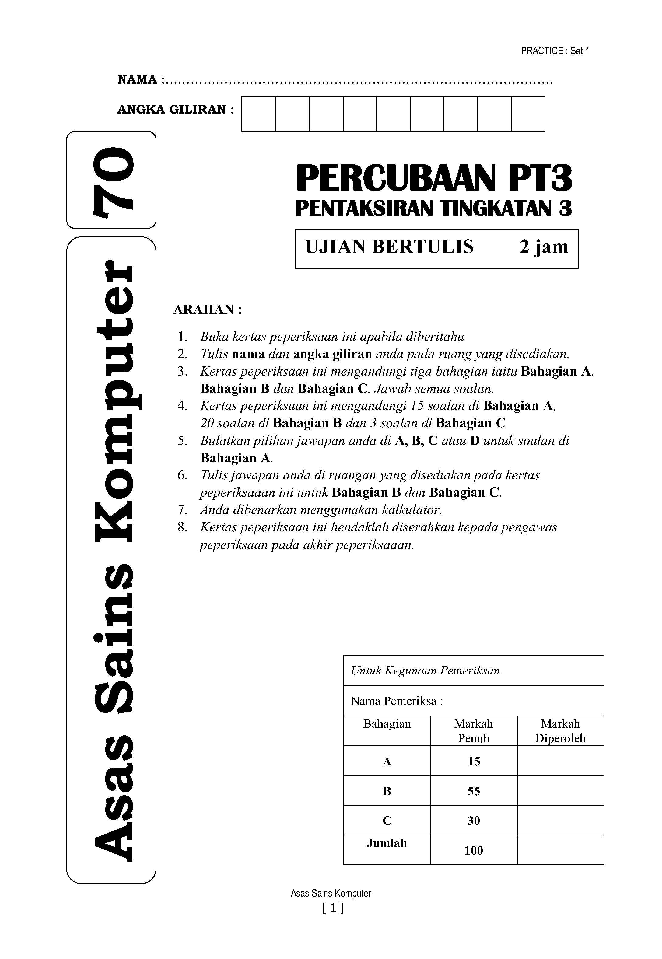 Jawapan Buku Score A Ask Tingkatan 2  rintatir